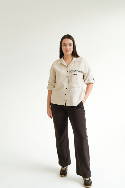 Брюки из вельветовой ткани